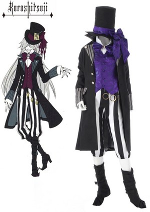  Black ButlerⅡ Kuroshitsuji Grim Reapers Undertaker Suit Cosplay Costume