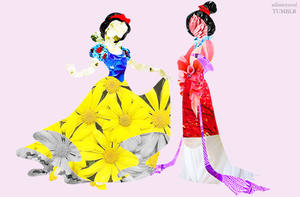  disney Princess in flores