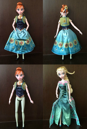  Frozen Fever Anna and Elsa anak patung