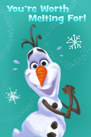  Frozen - Uma Aventura Congelante - Olaf Valentine's dia Card