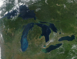  Great Lakes from angkasa