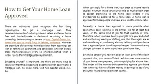  How to Get Your início Loan Approved