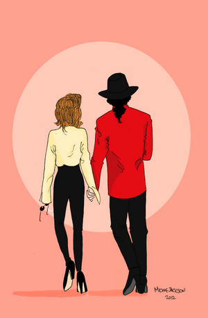  Lisa Presley and Michael Jackson fanart