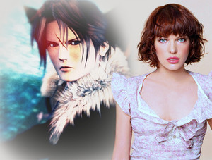 MILLA JOVOVICH AND FAKE FANS SQUALL LEONHART