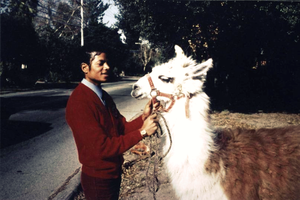 Michael Jackson and llama