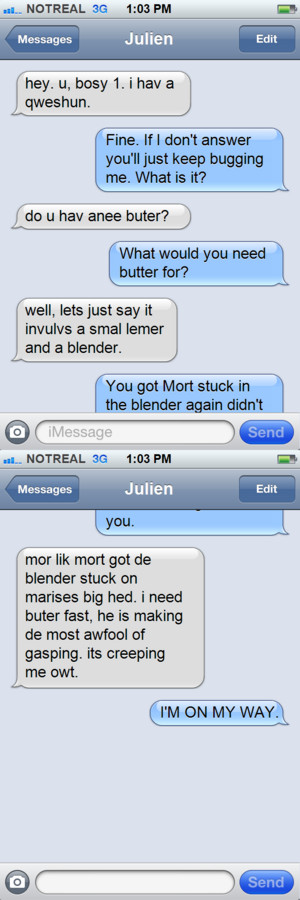  Skipper and Julien iPhone text-Accident