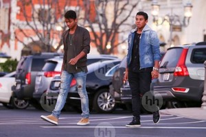  jaafar jackson and jermajesty jackson at the commons in calabasas