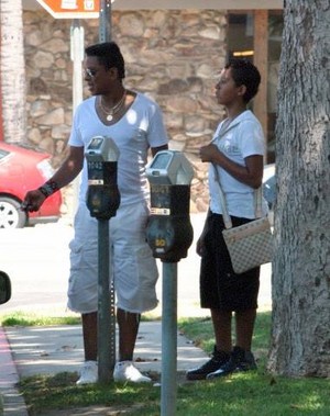  jermaine with his son jermajesty in calabasas
