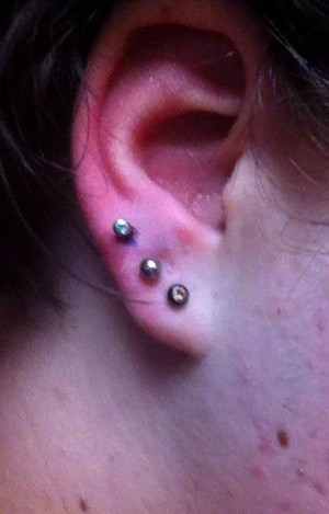  my earrings on my right ear