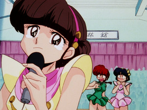  らんま1/2 アニメ Akane and Ranma-chan blush as Mariko declares their Любовь is the strongest