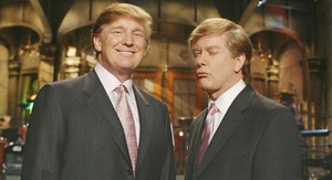  Actual Donald Trump and Darrell Hammond as Donald Trump on Saturday Night Live