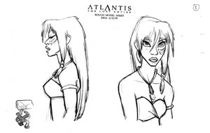  Atlantis: The 迷失 Empire - Kida Model Sheet