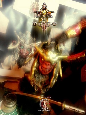  Calvin's Custom 1:6 Diablo 3 Monk in Sunwuko ہیلمیٹ figure, a commission project.