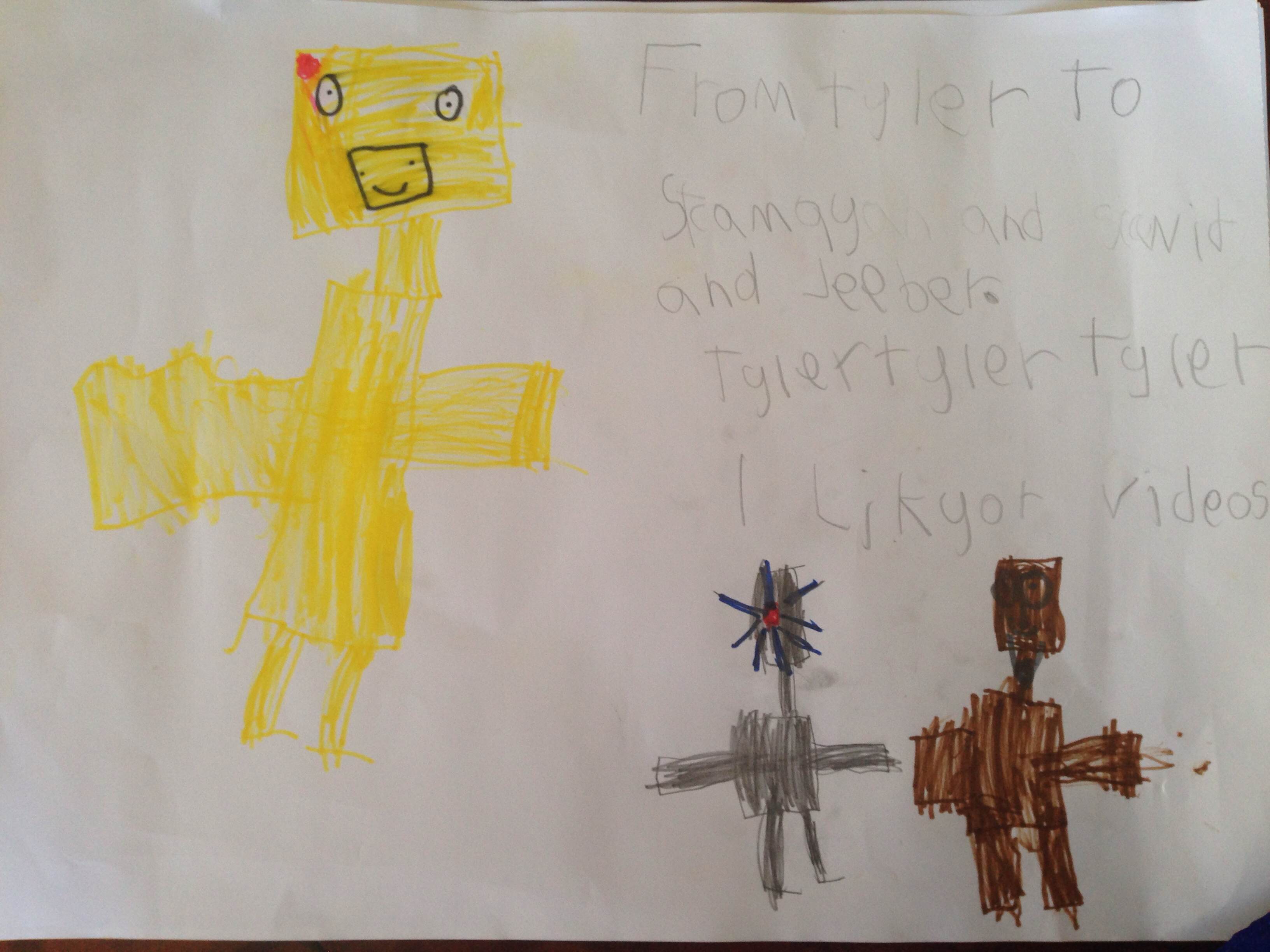 Fan Letter to Stampy, squid and Leebear