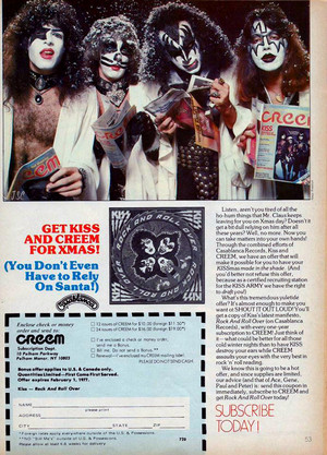  吻乐队（Kiss） Creem subscription 1976