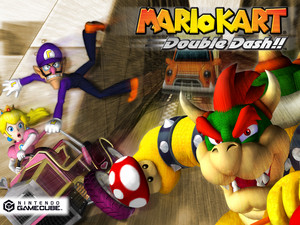  Mario Kart Double Dash karatasi la kupamba ukuta