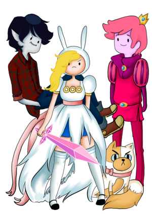 Marshall Lee, Fionna, Gumball and Cake Fan Art