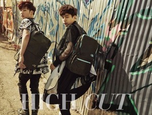  Sunggyu and L for 'High Cut'