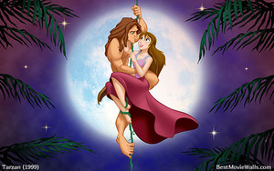 Tarzan and Jane on a romantic setting
