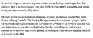  The sorting hat