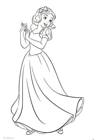  Walt 迪士尼 Coloring Pages - Princess Snow White