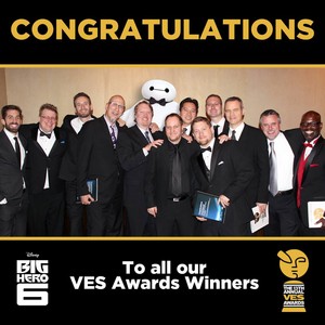  With 5 wins Big Hero 6 is the highest awarded animated film in VES Awards History!