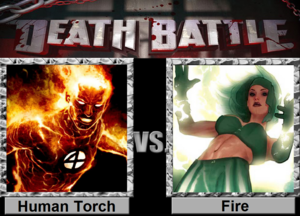 Death Battle: Human Torch VS fuego