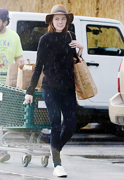  Emma Stone out and about in LA, together with her brother Spencer, on March 1st, 2015.