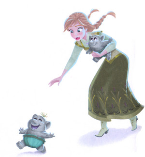  Frozen - Anna is Our Babysitter Book
