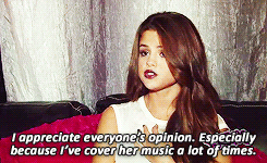  Selena discussing Lorde’s comentarios about ‘Come and Get It’ being anti-feminist (x)