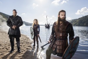  Vikings Ragnar Lothbrok, Lagertha and Rollo Season 3 Official Picture