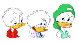  Walt डिज़्नी प्रशंसक Art - Huey Duck, Dewey बत्तख, बतख & Louie बत्तख, बतख