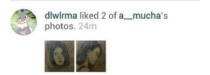  150403 ‪‎IU‬ (dlwlrma) liked the fanart of her पोस्टेड द्वारा प्रशंसक artist (a__mucha) on Instagram