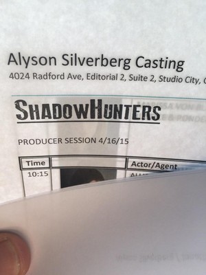 'Shadowhunters' pre-production
