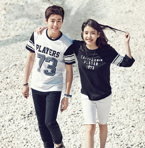  150417 ‎IU‬ and Hyun Woo for ‎UNIONBAY‬ Summer 2015 collection catalog update