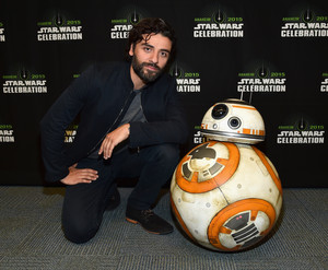 BB-8 and Oscar Isaac at The Star Wars Celebration