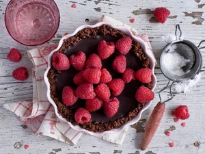  cokelat frambos, raspberry Tart