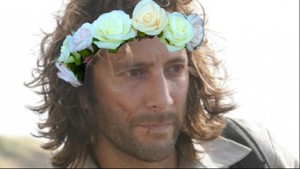 Desmond with a flower crown