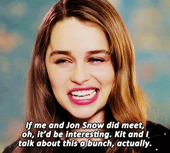 Emilia Clarke - Who would win in a duel between Daenerys and Jon Snow?