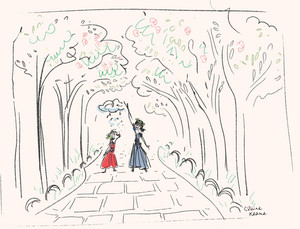  ফ্রোজেন - Elsa and Anna development sketch