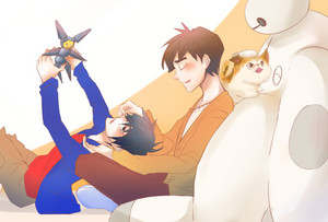  Hiro, Tadashi, Baymax and Mochi