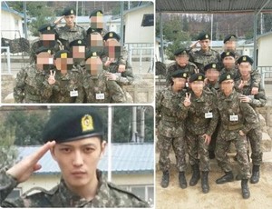  JYJ's Jaejoong spotted in military photos