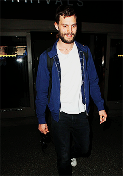  Jamie Dornan spotted arriving at LAX, March 24th.