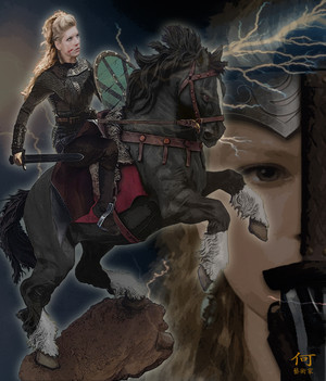  Lagertha on Horse Back