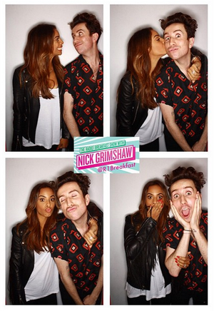  Rochelle and Nick Grimshaw on the BBC Radio 1 Breakfast 显示