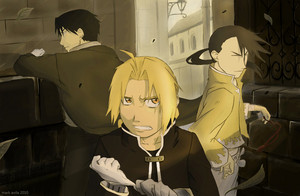  Roy Mustang, Edward Elric and Ling Yao
