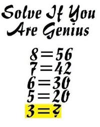 Solve if te are genius