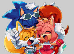  Sonic, Knux, Tails, and Amy: :D