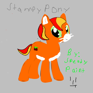  Stampy cat as a poney