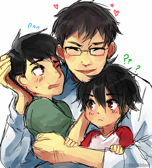  Tadashi and Hiro with their Father